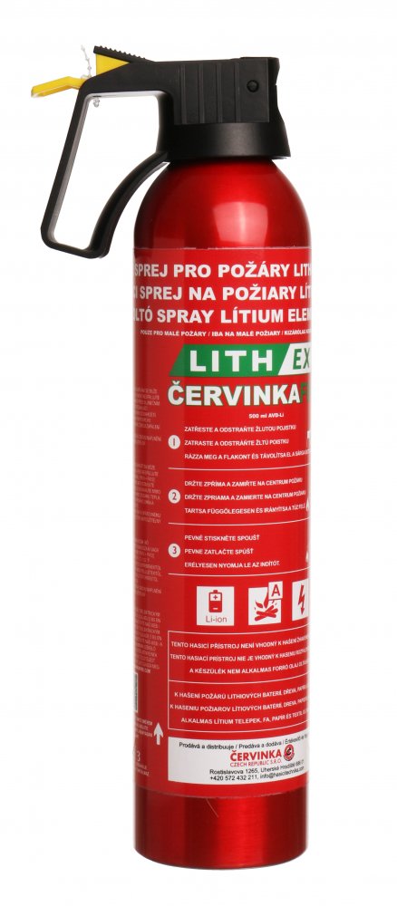 Feuerlöschspray zum Löschen von Lithiumbatterien AVD LITH EX AEROSOL - 0,5 l