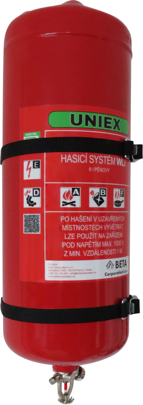 Local foam fire extinguishing system 9L UNIEX LPHSWLI9